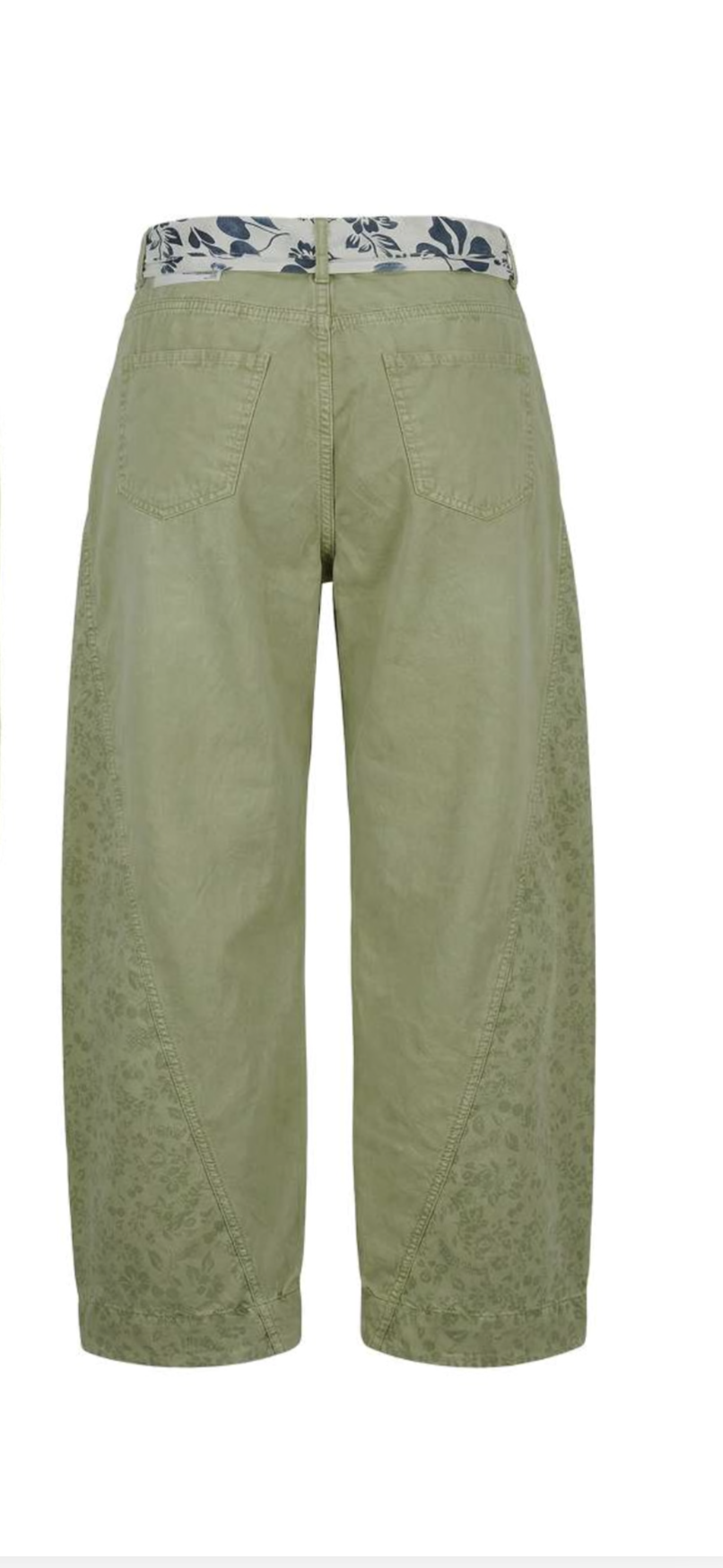 CALÇA VDR EM SARJA BORDADA NA LATERAL COM CINTO LENÇO - Carla Valente