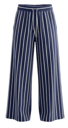 CALÇAS VDR WIDE LEG RISCAS CINTA COM ELÁSTICO COM CORDÃO - Carla Valente