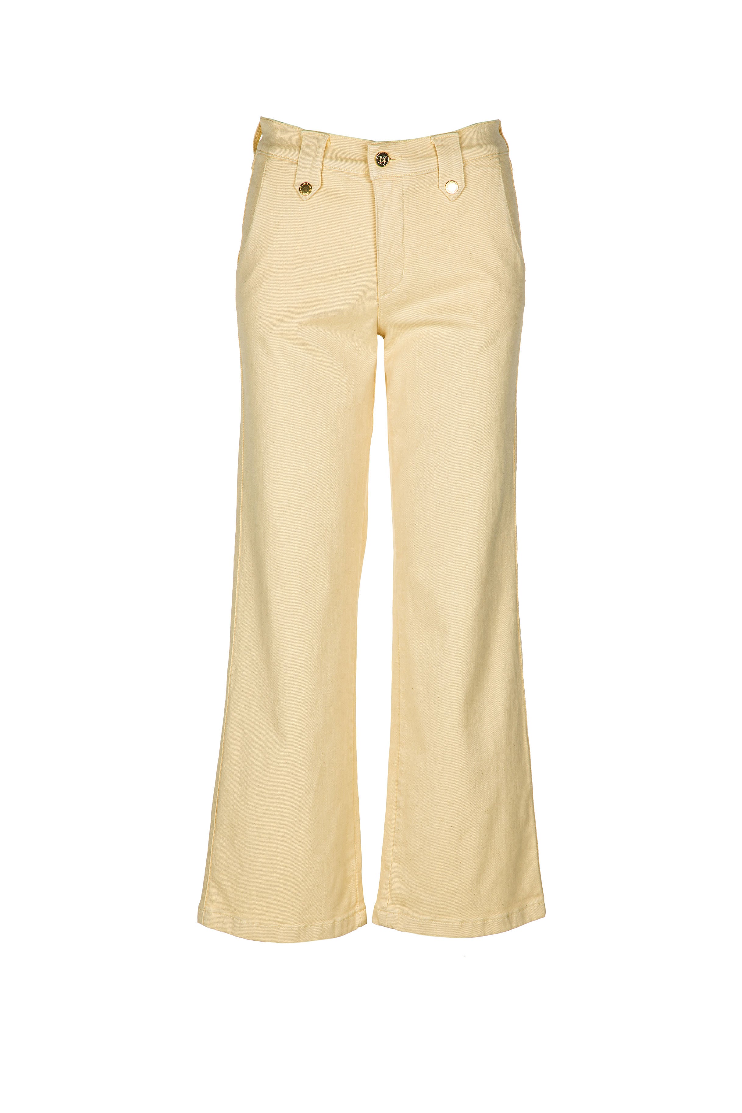 CALÇA LIBERJEANS WIDE LEG SARJA PRESILHA COM BOTÃO DOURADO - Carla Valente