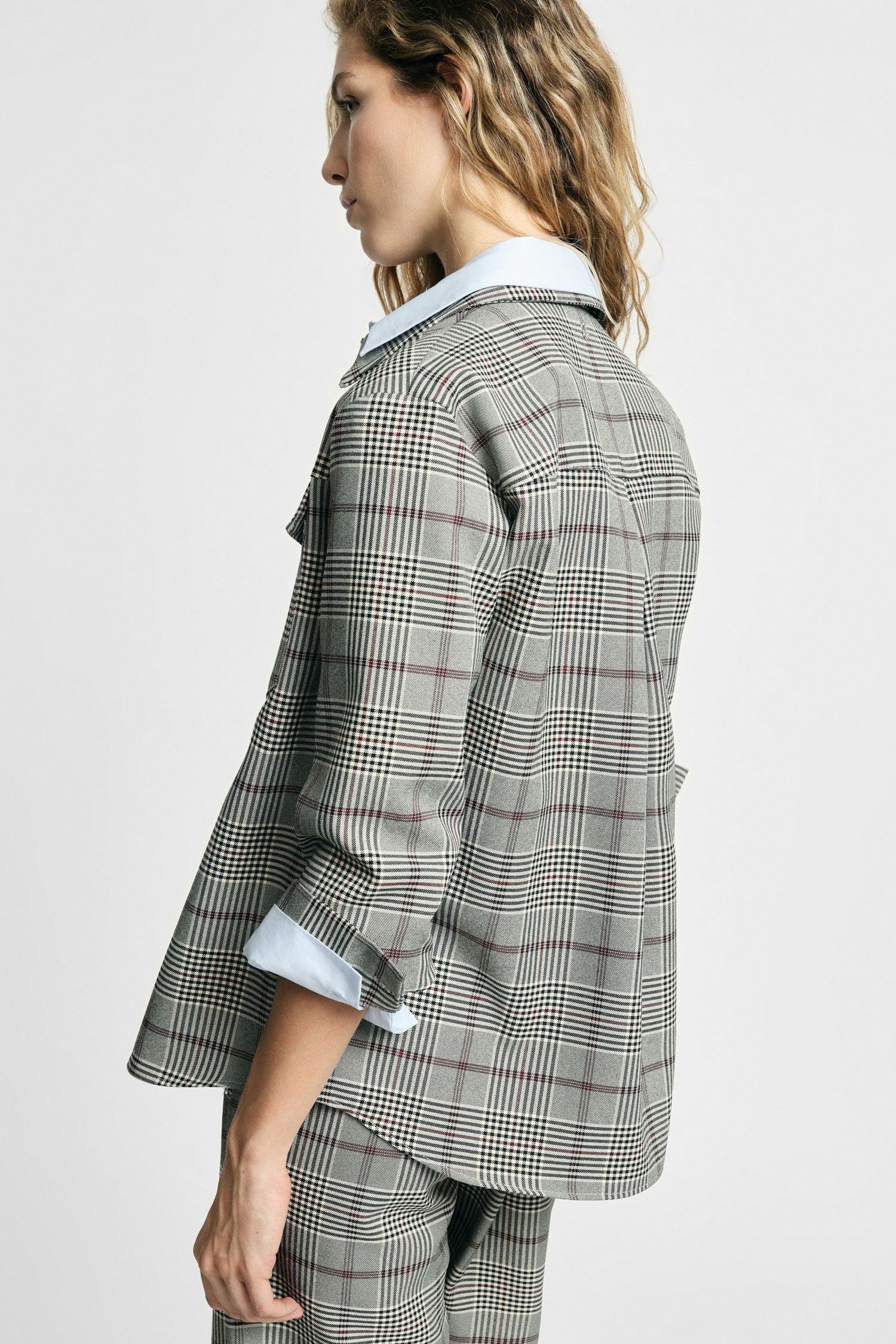 Please C024ETX000 tartan creme e bordô