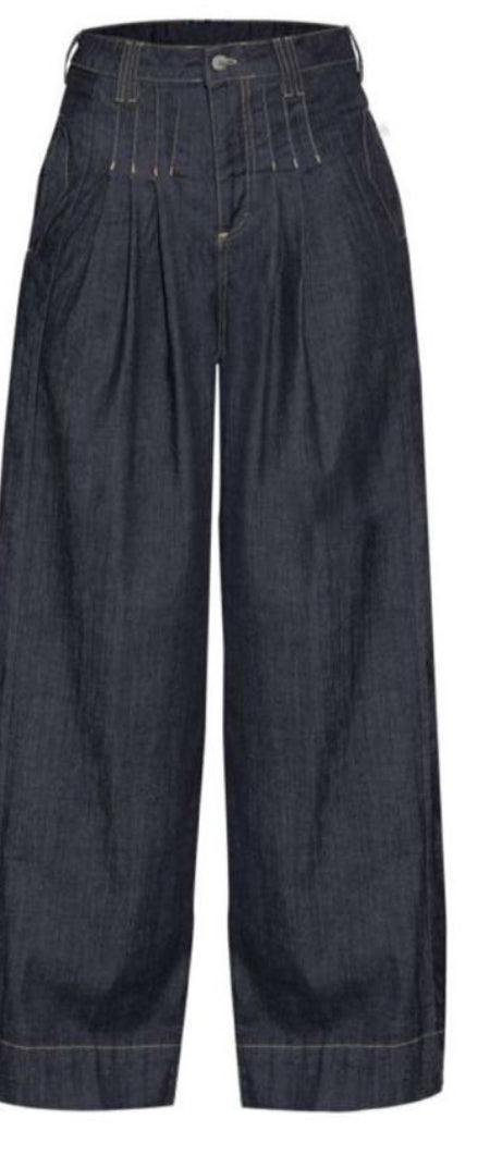 CALÇA VDR WIDE LEG COM PREGAS FRONTAIS - Carla Valente