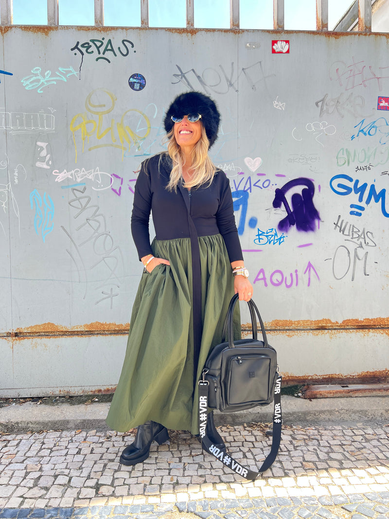 VESTIDO VDR MIDI GOLA ALTA - Carla Valente