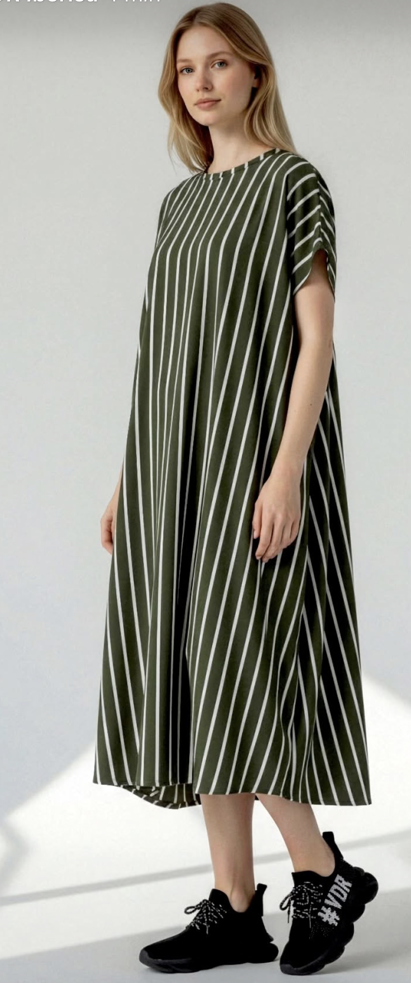 VESTIDO VDR OVERSIZE FLUÍDO AS RISCAS - Carla Valente