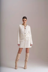 SAIA PHO FIRENZE DE MALHA COM APLICAÇÃO DE BOTÕES - Carla Valente