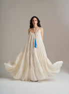 VESTIDO PHO FIRENZE LONGO DECOTE CANOA COM LUREX - Carla Valente