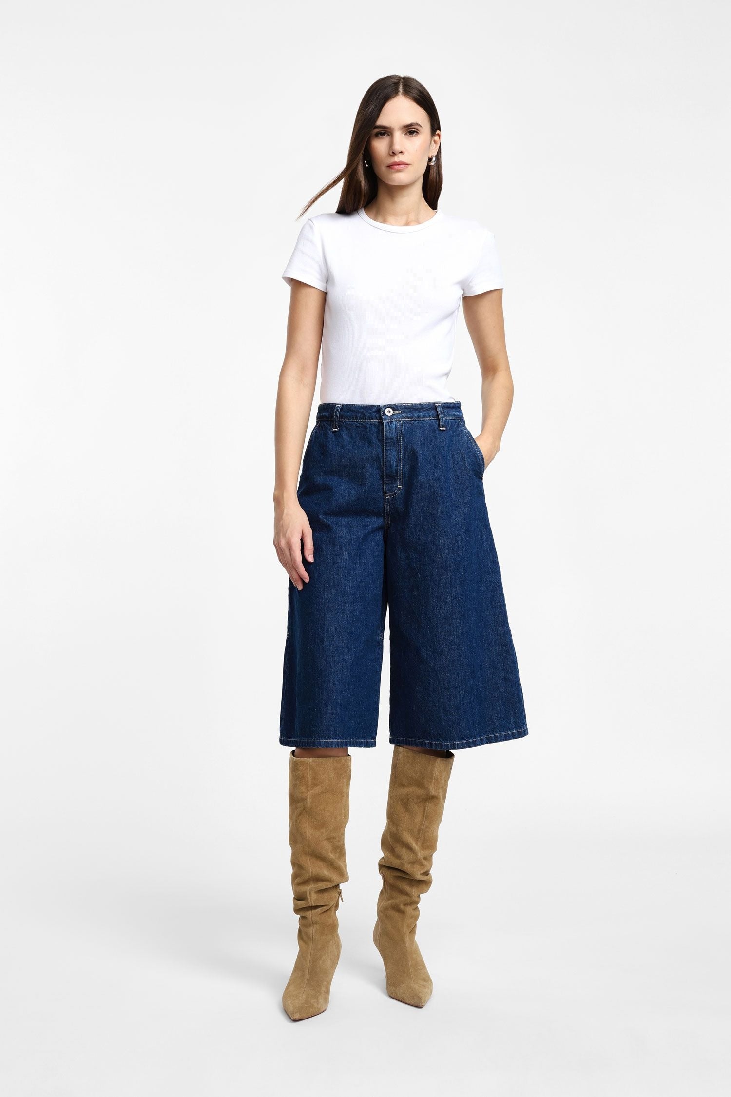 BERMUDA PLEASE WIDE LEG NA ALTURA NO JOELHO - Carla Valente