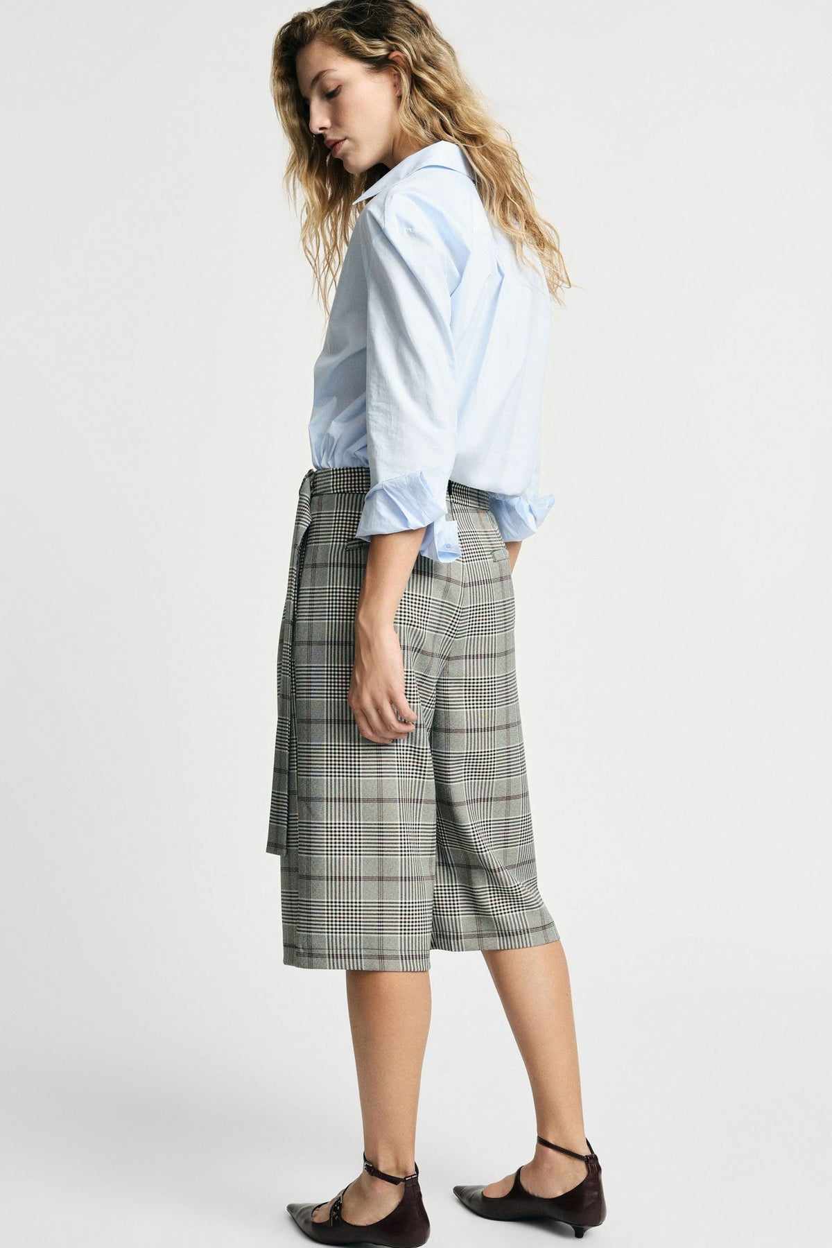 Please D0NYETX000 tartan creme e bordô