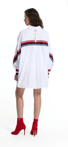 CAMISA VDR OVERSIZE BOLSO R COM PORMENOR LISTA BICOLOR - Carla Valente