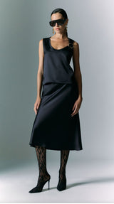 SAIA IMPERIAL COMPRIDA ACETINADA - Carla Valente