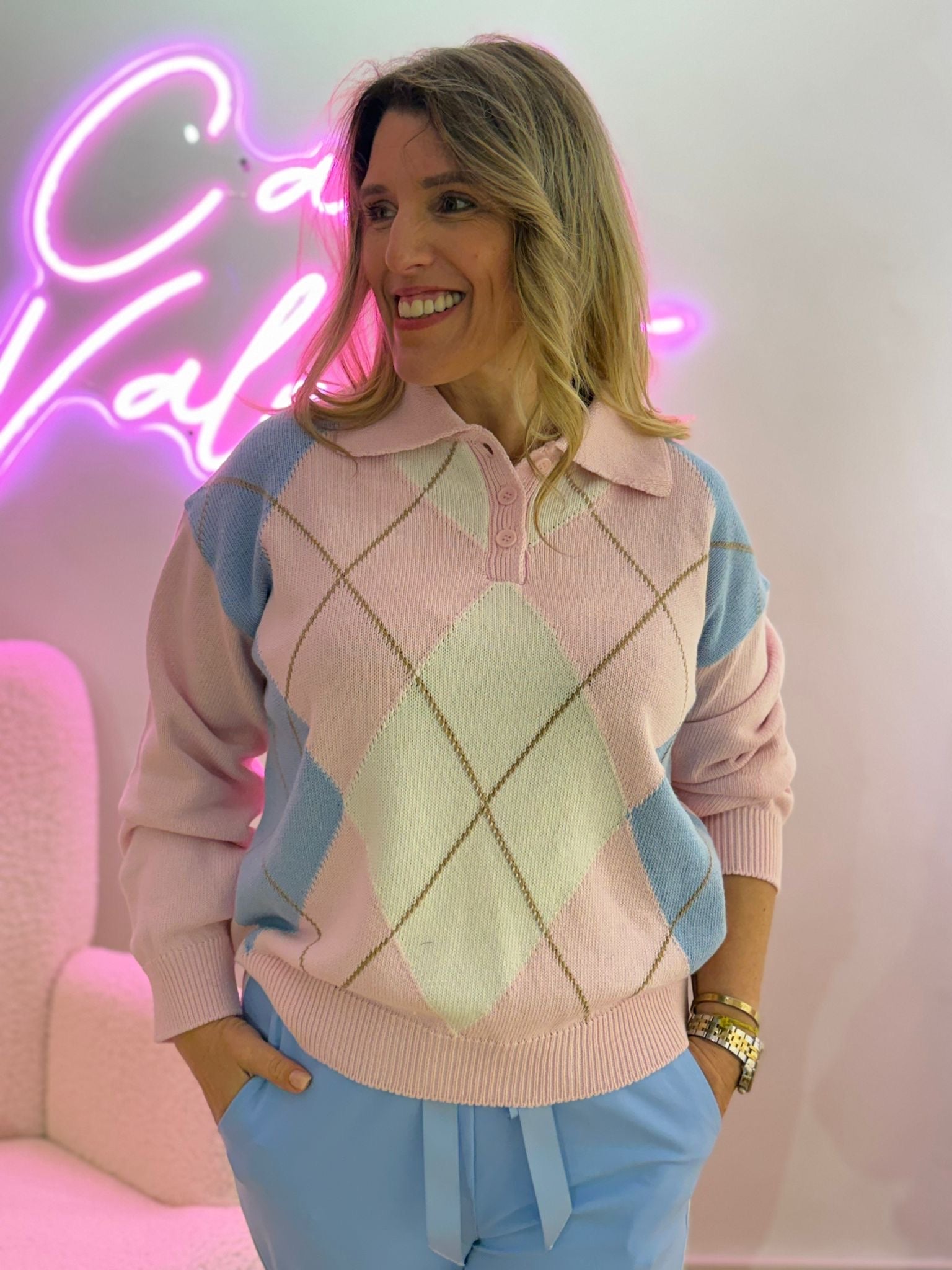 POLO DIXIE MALHA LOSANGOS - Carla Valente