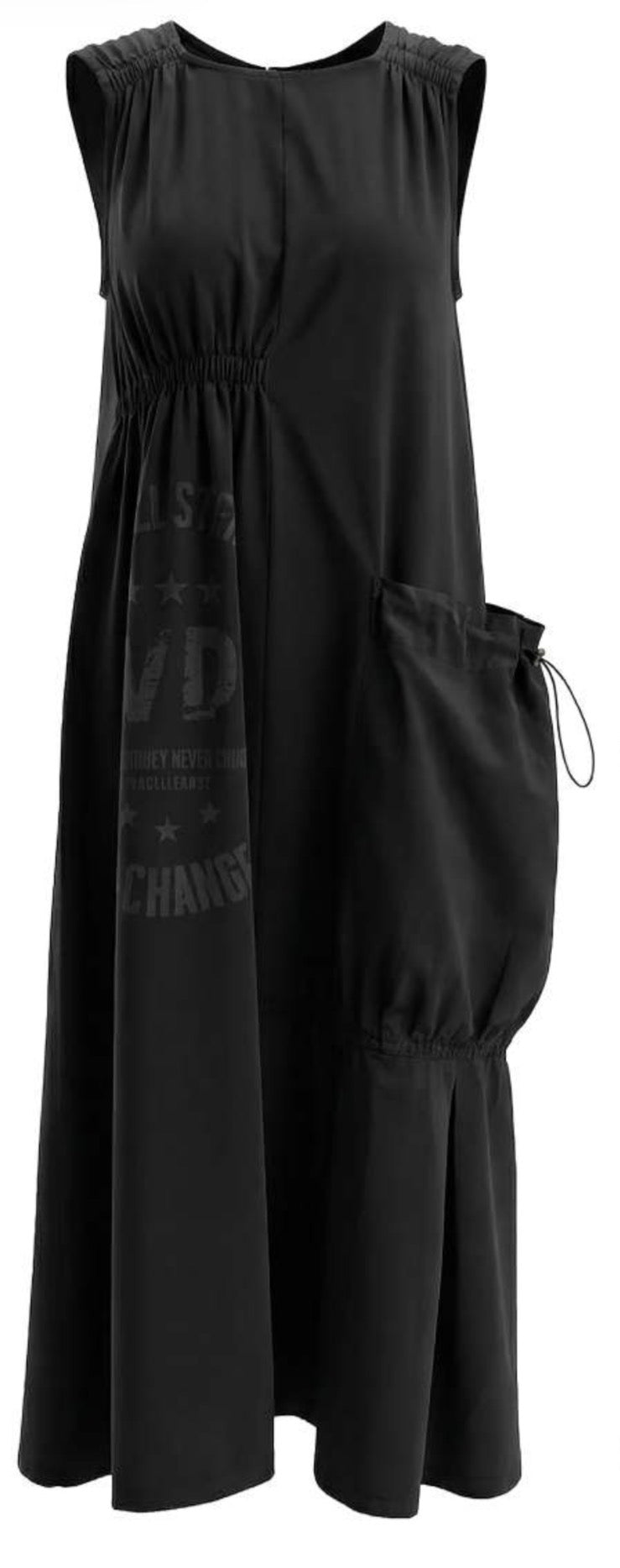 VESTIDO VDR MANGA CAVA OMBROS FRANZIDOSL - Carla Valente