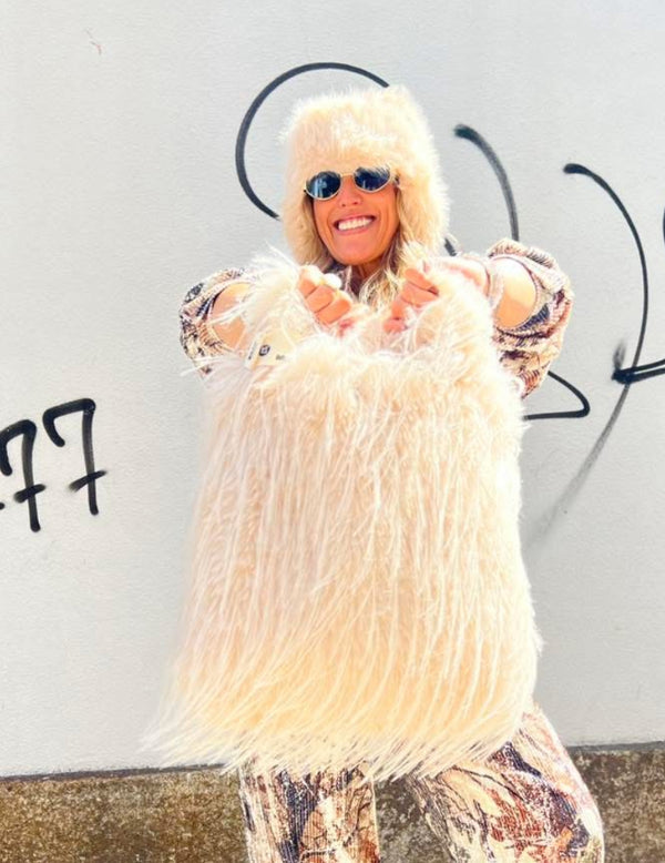 TOTE BAG VDR PASTEL FAKE FUR - Carla Valente