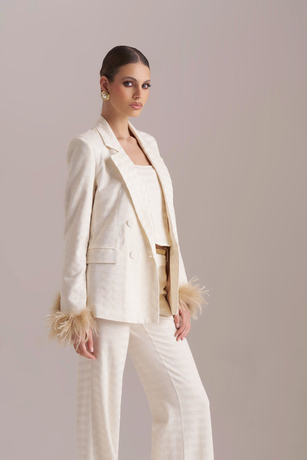 BLAZER PHO FIRENZE RACHEL COM PUNHOS EM PELO BEJE - Carla Valente