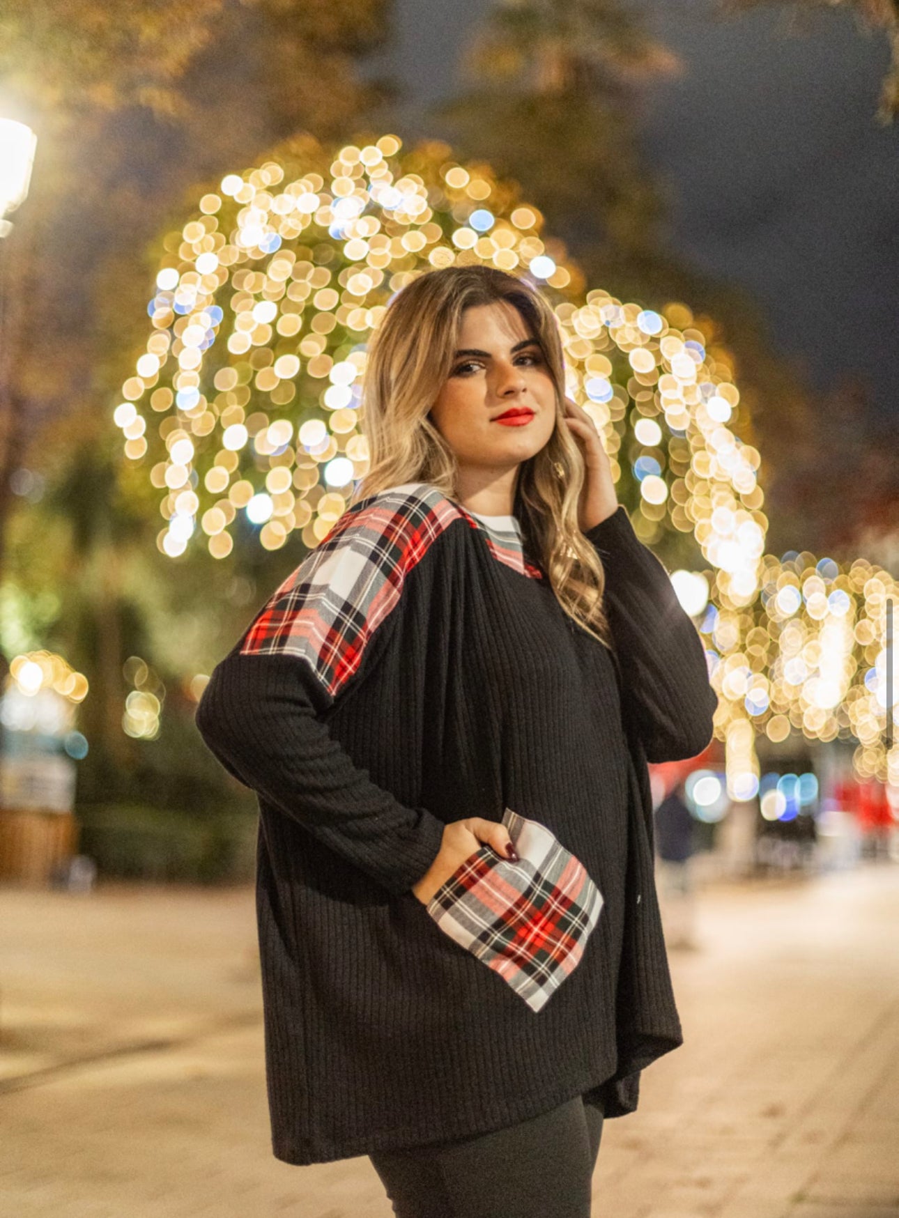 CAMISOL MALHA CHRISTMAS OMBROS TARTAM - Carla Valente