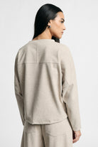 Camisola Please com corações bordados — bege