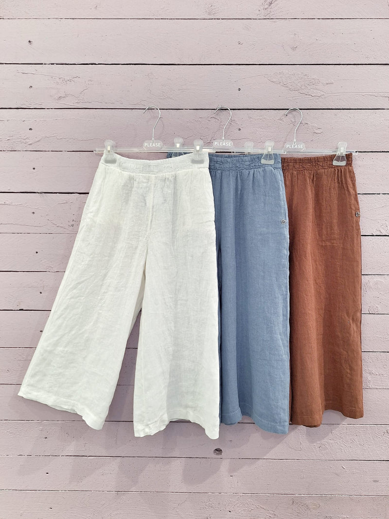 CALÇA CULOTTE PLEASE LINHO - Carla Valente