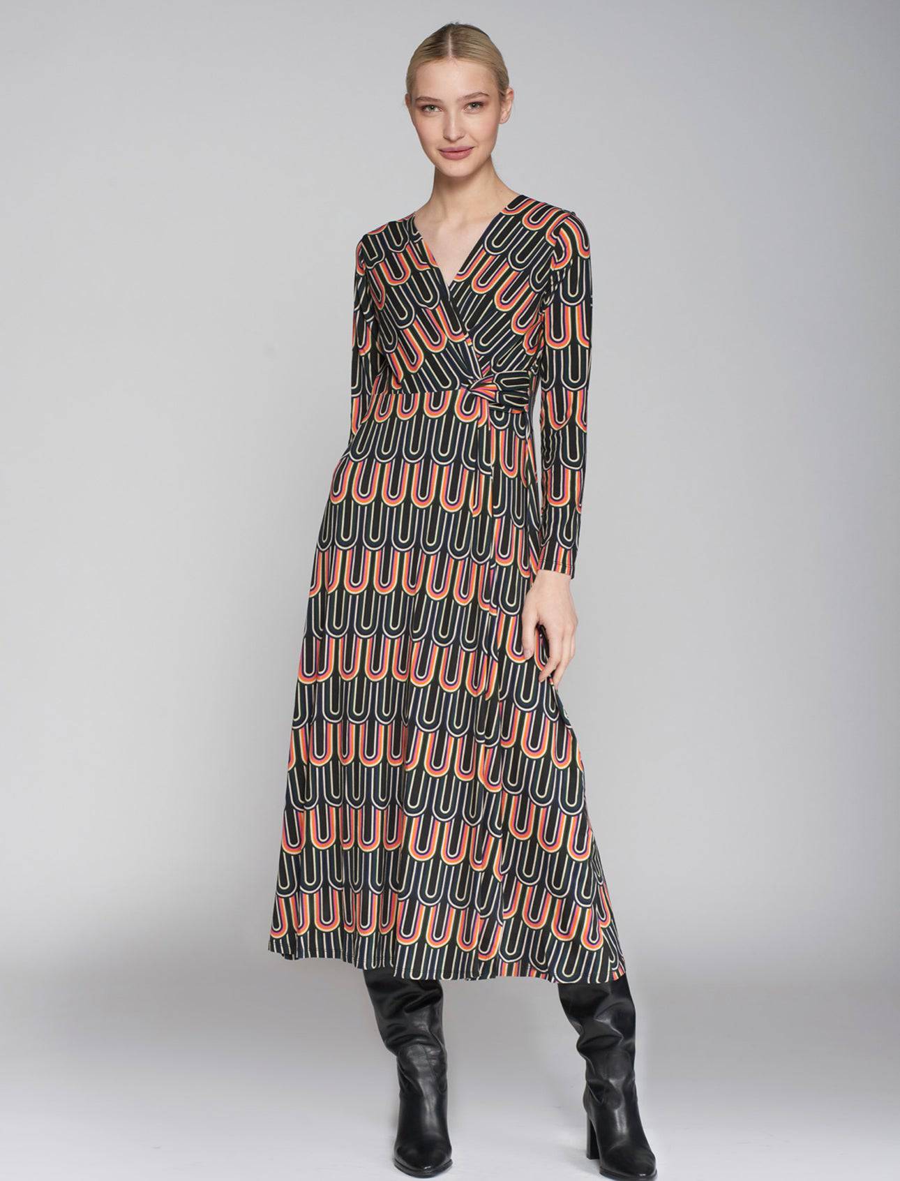 VESTIDO VILAGALLO AMELIA GEOMÉTRICO - Carla Valente