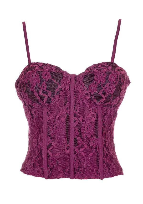 TOP FRACOMINA BUSTO SLIM FIT RENDADO - Carla Valente