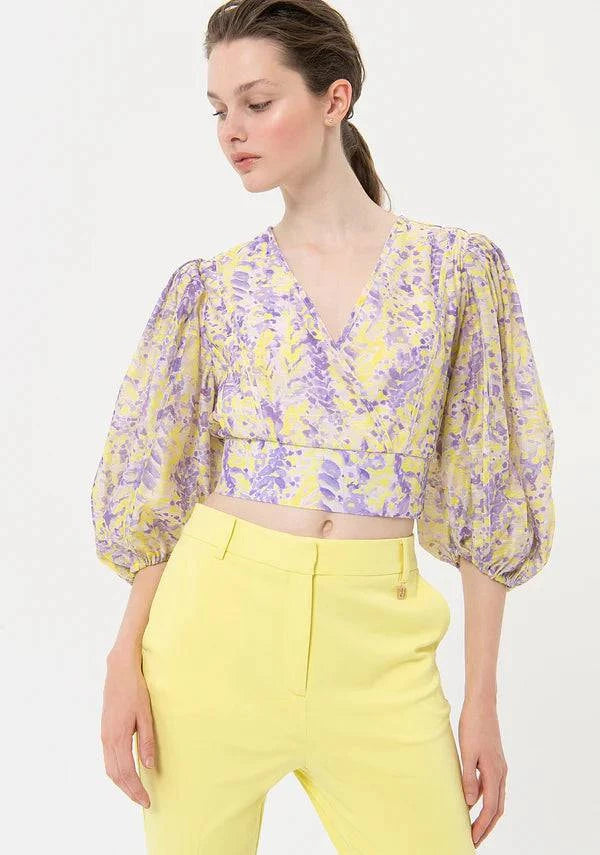 BLUSA FRACOMINA CROP MANGA BALÃO - Carla Valente