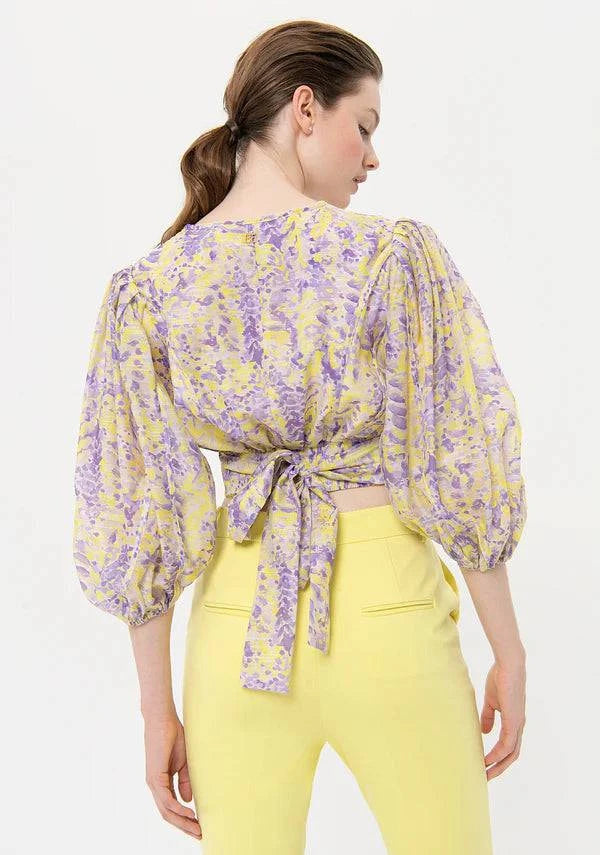 BLUSA FRACOMINA CROP MANGA BALÃO - Carla Valente