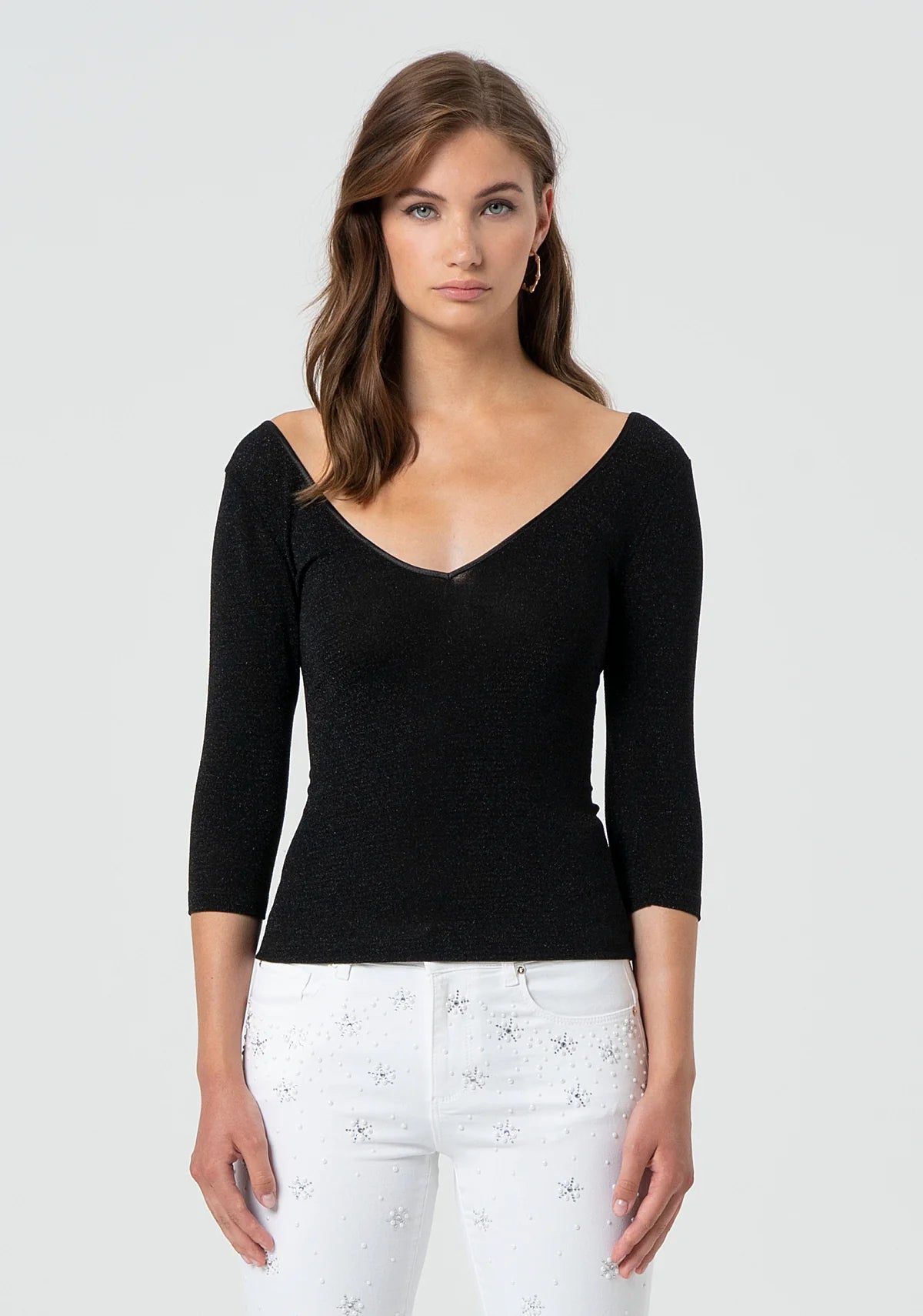 TOP FRACOMINA JUSTO DEC V COM LUREX - Carla Valente