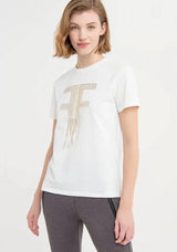 T-SHIRT FRACOMINA REGULAR FIT LOGO STRAS