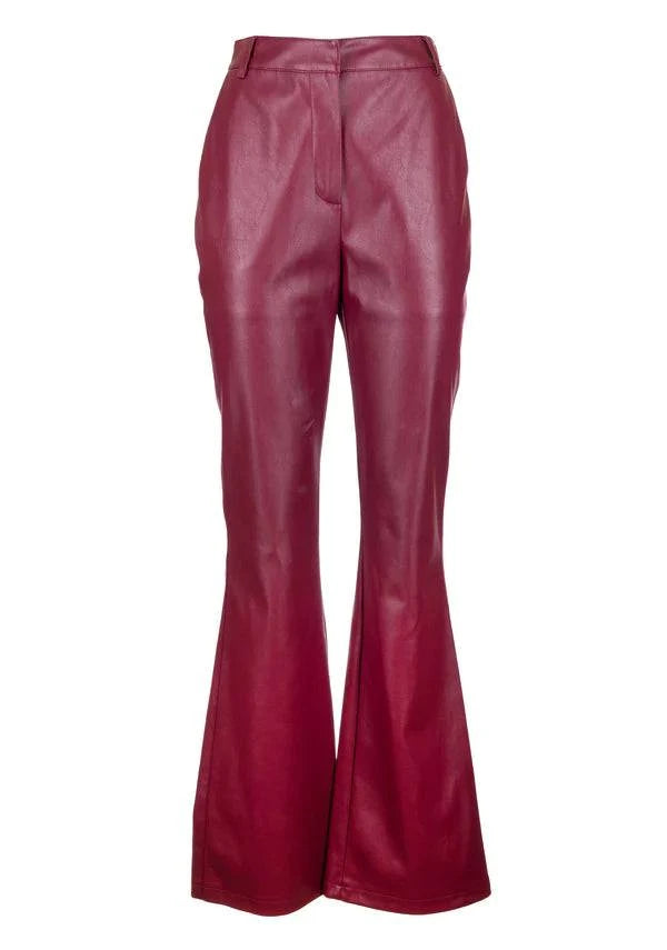 CALÇA FRACOMINA BOOTCUT COURO ECOLÓGICO - Carla Valente