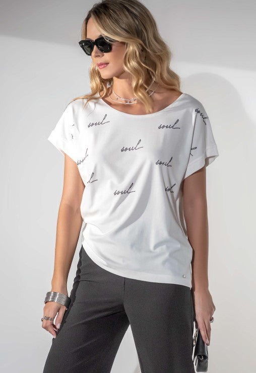T-SHIRT FOURSOUL MALHA DENIM - Carla Valente