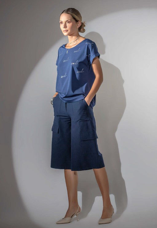 T-SHIRT FOURSOUL MALHA DENIM - Carla Valente