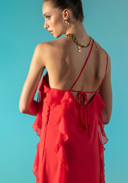 VESTIDO FOURSOUL TECIDO COM FOLHOS - Carla Valente