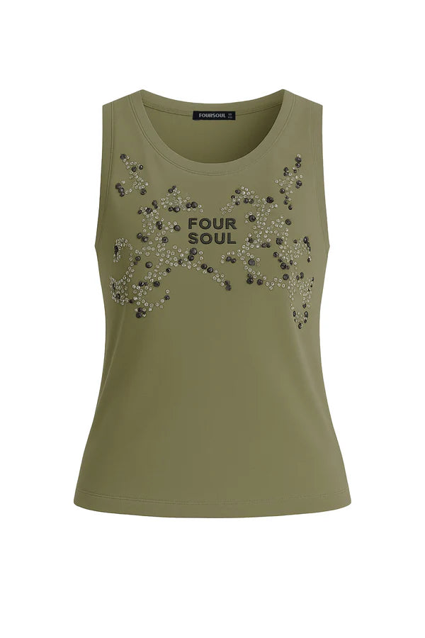 TANK TOP FOURSOUL COM STRASS - Carla Valente