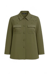 CASACO FOURSOUL SARJA BOLSO ACETINADO