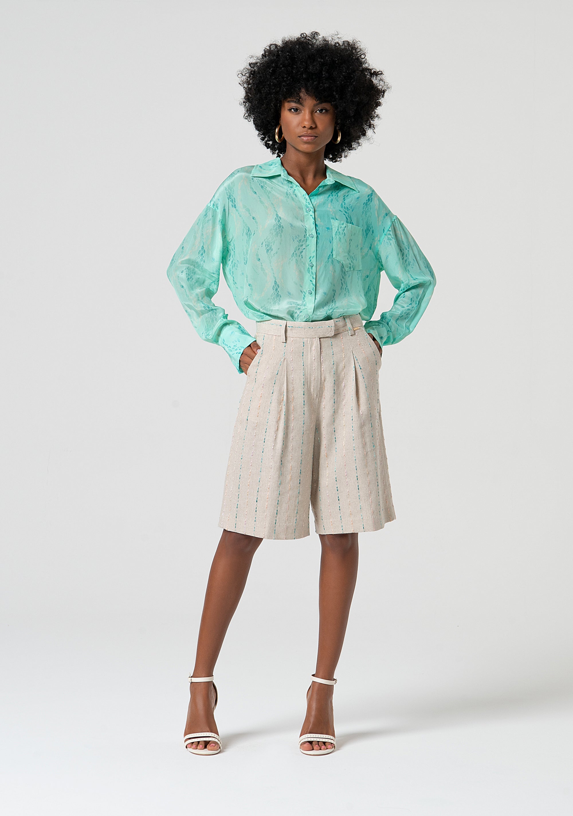 BERMUDA FRACOMINA REGULAR FIT CINTURA - Carla Valente