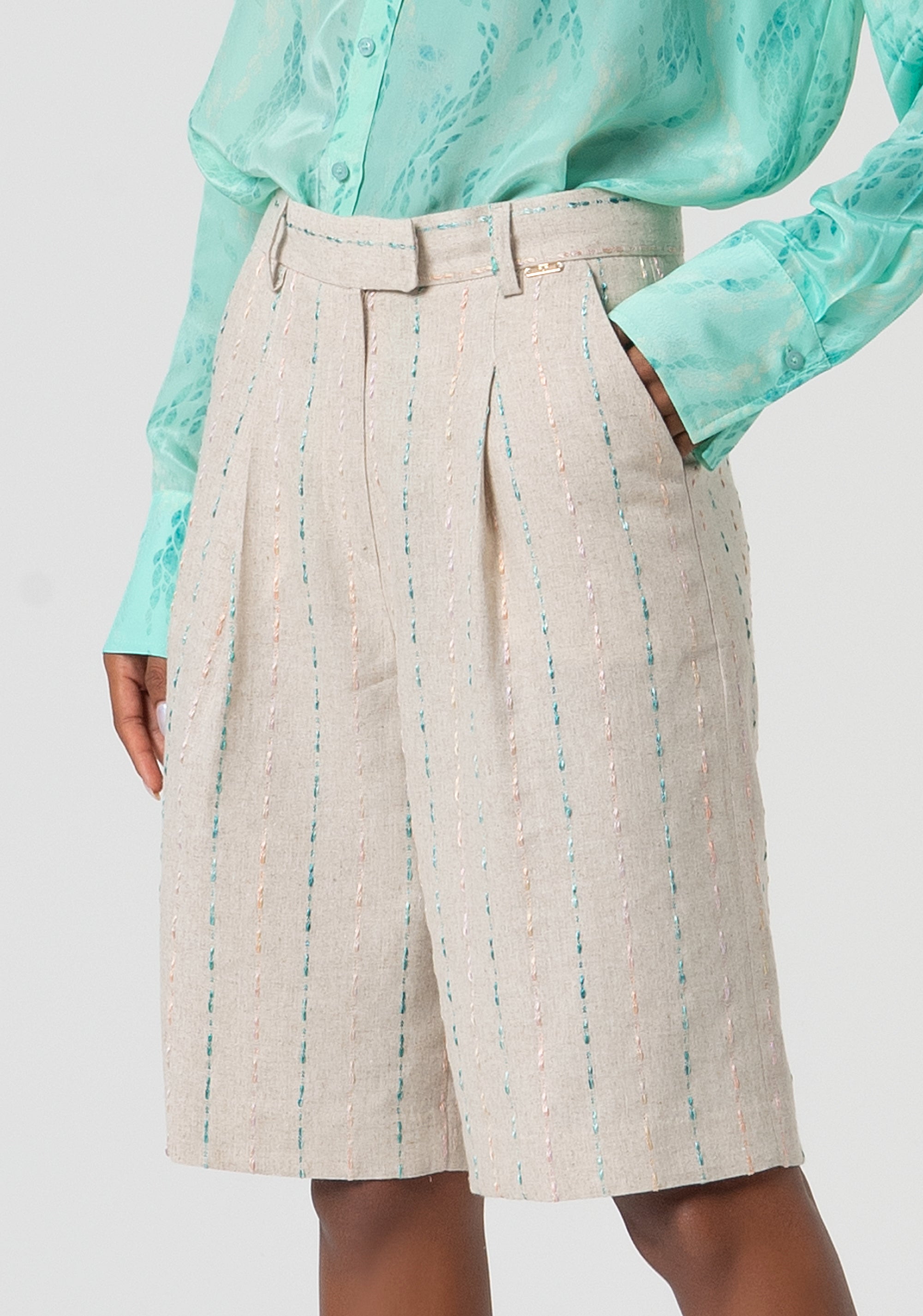 BERMUDA FRACOMINA REGULAR FIT CINTURA - Carla Valente