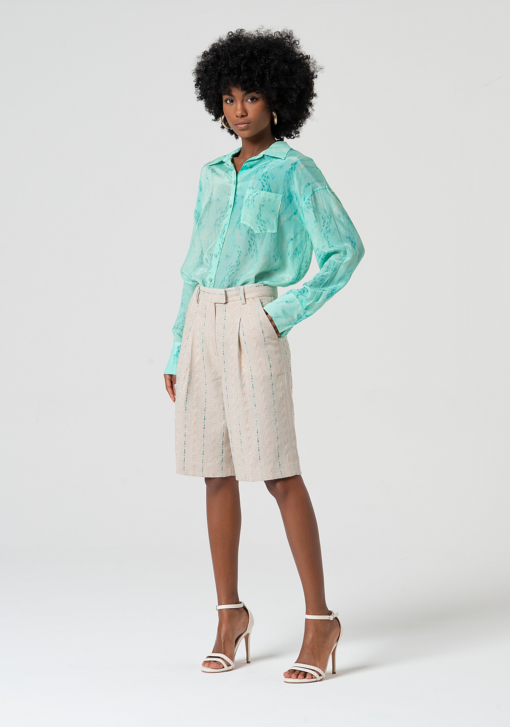 BERMUDA FRACOMINA REGULAR FIT CINTURA - Carla Valente