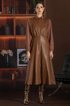 VESTIDO FOURSOUL MIDI ECOPELE — FS26210230
