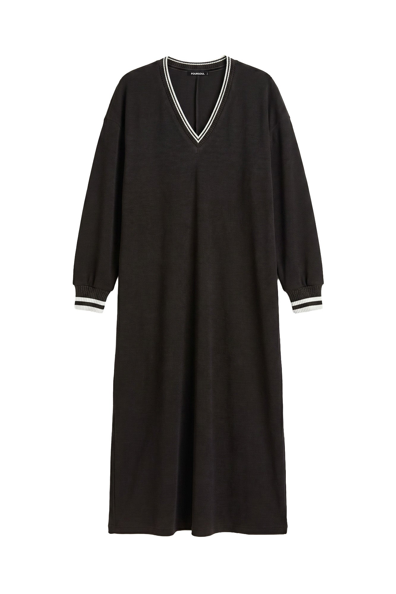 VESTIDO FOURSOUL MALHA MIDI — Castanho