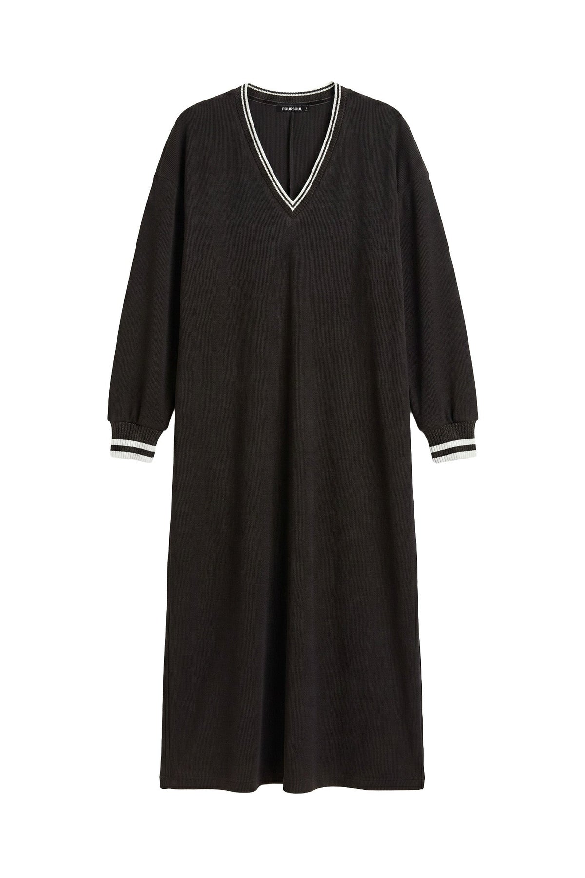 VESTIDO FOURSOUL MALHA MIDI — Castanho
