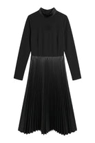 VESTIDO FOURSOUL MIDI COM SAIA ECOPELE PLISSADA - Carla Valente