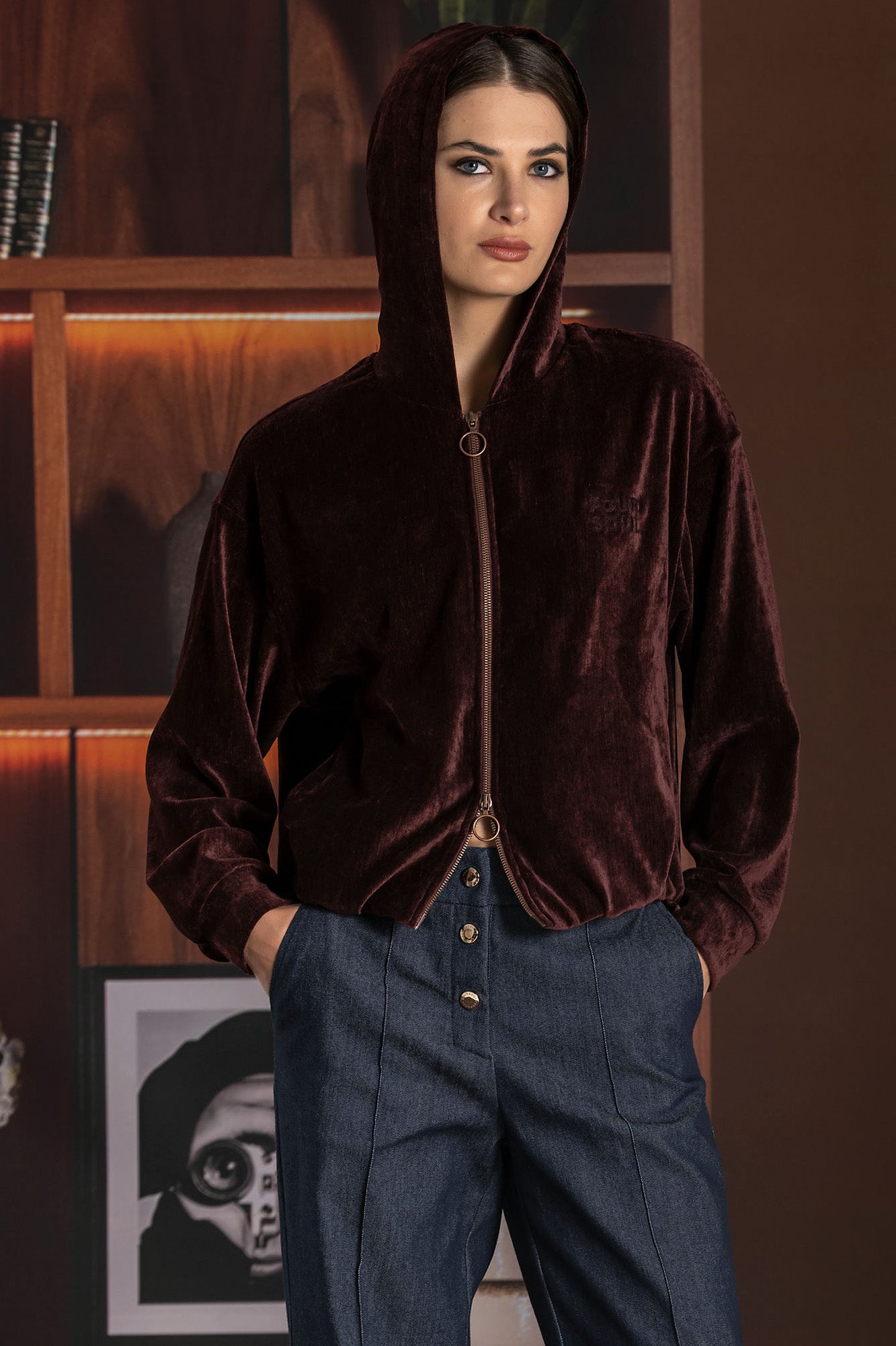 BOMBER FOURSOUL ABALOADO VELUDO — FS26220240 — modelo