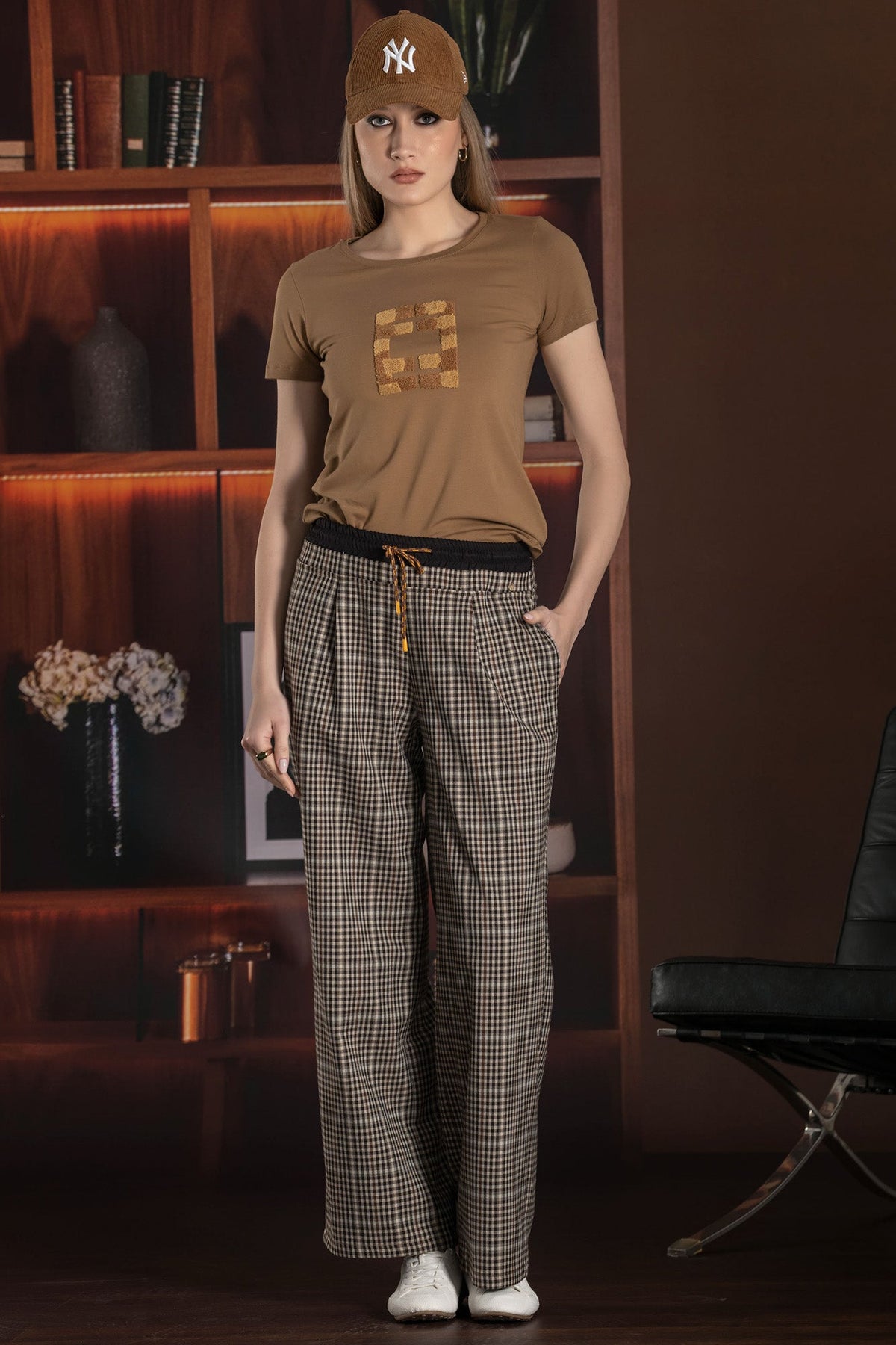 CALÇAS FOURSOUL PANTALONAS XADREZ — FS26230070 — modelo