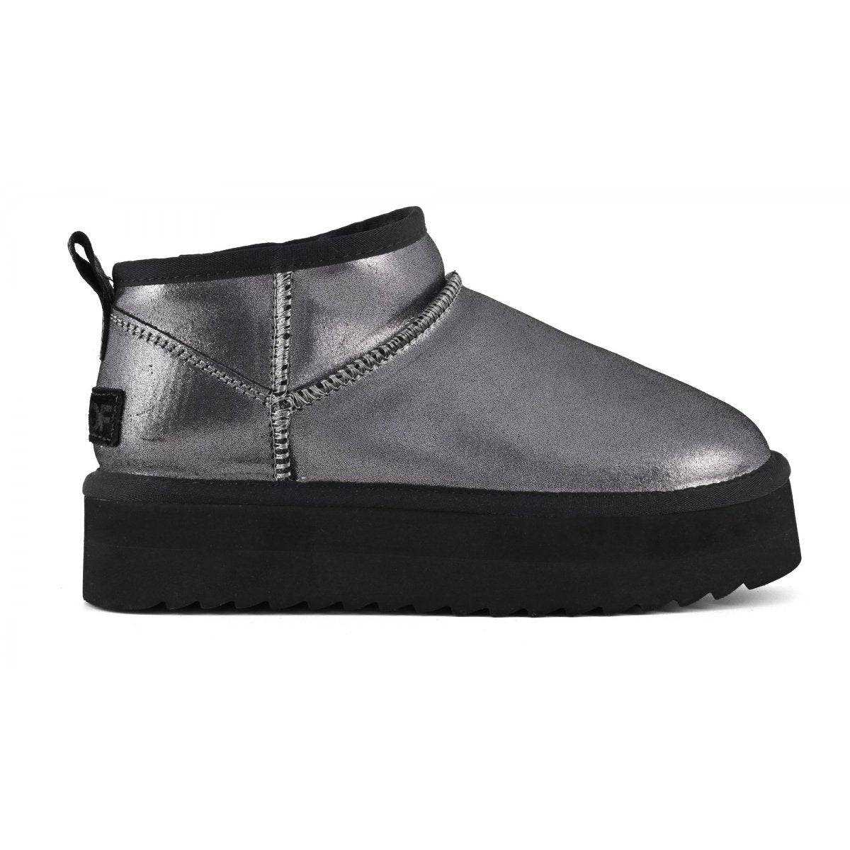 BOTA CALIFORNIA PLATFORMA CAMURÇA METÁLA - Carla Valente