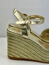 SANDÁLIA ROCK CUNHA TIRAS COM BRILHANTES - Carla Valente