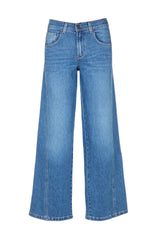 CALÇA LIBERJEANS WIDE LEG COM CUSTURA FRONTAL ASSIMETRICA - Carla Valente