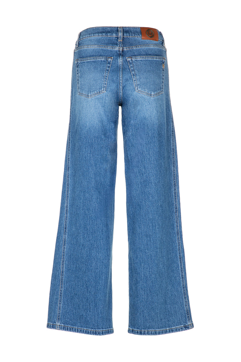 CALÇA LIBERJEANS WIDE LEG COM CUSTURA FRONTAL ASSIMETRICA - Carla Valente
