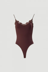 BODY FERRACHE JUSTO EM MALHA LICRA COM DETALHE EM RENDA - Carla Valente