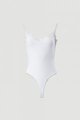 BODY FERRACHE JUSTO EM MALHA LICRA COM DETALHE EM RENDA - Carla Valente