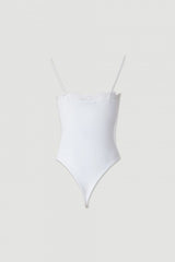 BODY FERRACHE JUSTO EM MALHA LICRA COM DETALHE EM RENDA - Carla Valente