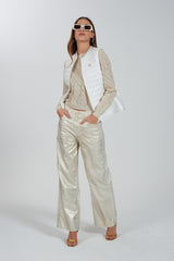 CALÇA YES ZEE 5 BOLSOS PERNA LARGA METAA - Carla Valente