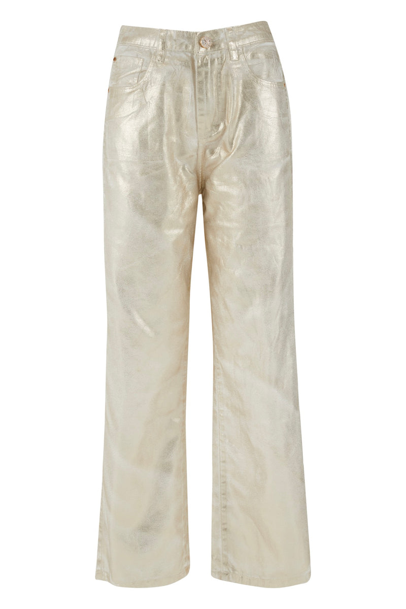 CALÇA YES ZEE 5 BOLSOS PERNA LARGA METAA - Carla Valente